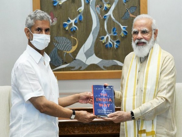 EAM S Jaishankar presented the first copy of his book to Prime Minister Narendra Modi (Picture tweeted by EAM)