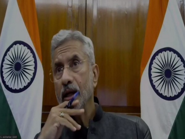 Minister of External Affairs S Jaishankar speaking at the book launch on Wednesday. Photo/ANI