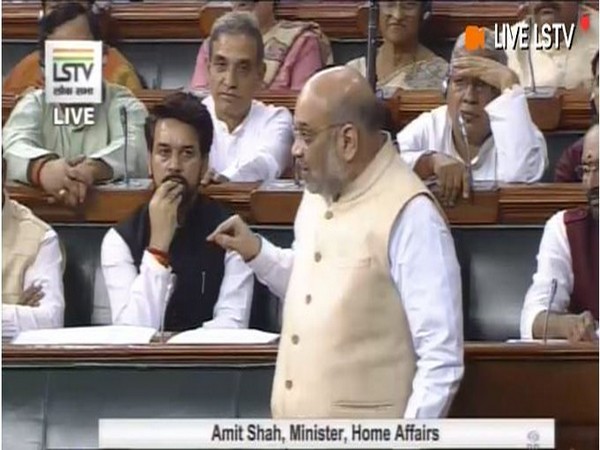 Union Home Minister Amit Shah in the Lok Sabha on Wednesday. (Photo: LSTV)