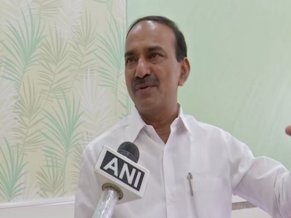 Telangana State Health Minister Eatala Rajender speaking to ANI on Monday. (Photo/ANI)