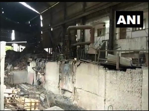 Steel factory in Punjab's Ludhiana after explosion on Friday. Photo/ANI