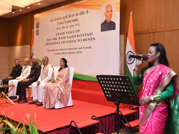 President Ram Nath Kovind during an event in Benin