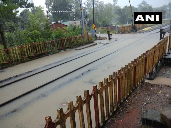 Train services affected due to heavy rain in Odisha [Photo/ANI]