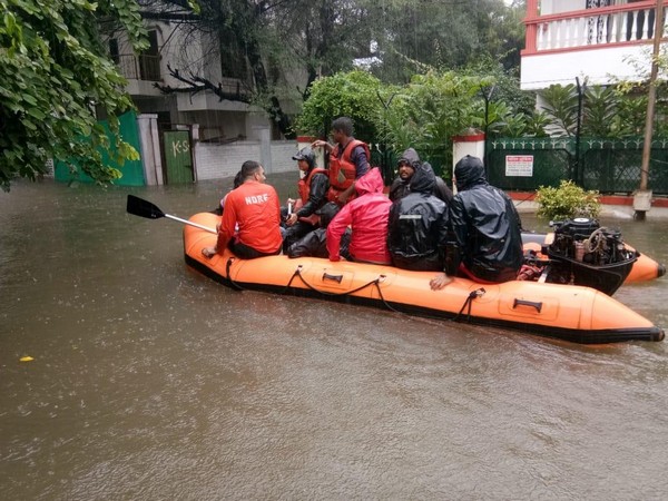 NDRF rescued 115 people from Baner area in Pune on Monday. (Photo/ANI)