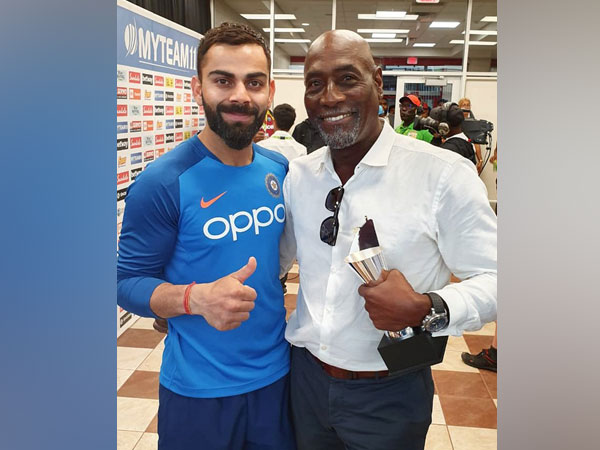 Indian skipper Virat Kohli with Vivian Richards (Photo/ Virat Kohli Twitter)