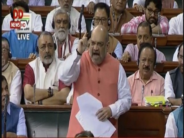 Union Home Minister Amit Shah in Lok Sabha. Photo courtesy Lok Sabha