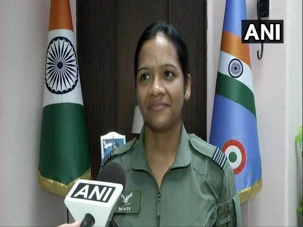 Indian Air Force Squadron leader Minty Agarwal speaking to ANI in New Delhi on Thursday. Photo/ANI