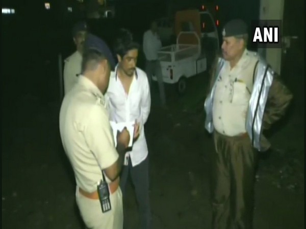 Indore Police paraded a man for thrashing a minor boy on Wednesday. Photo/ANI