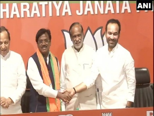 Senior Telangana Rashtra Samithi (TRS) leader G. Vivekanand joins Bharatiya Janata Party (BJP) 