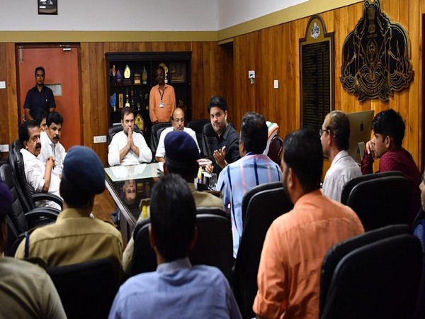 Congress leader Rahul Gandhi held a meeting with local officers at the Collectorate Office in Malappuram.
