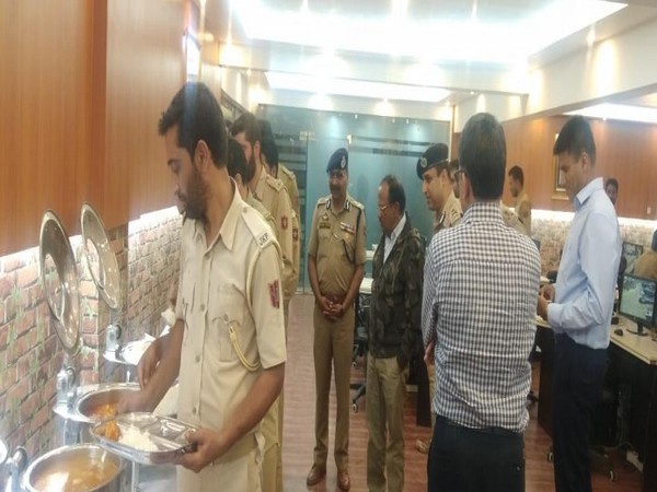 National Security Advisor Ajit Doval meets security personnel. Photo/ANI