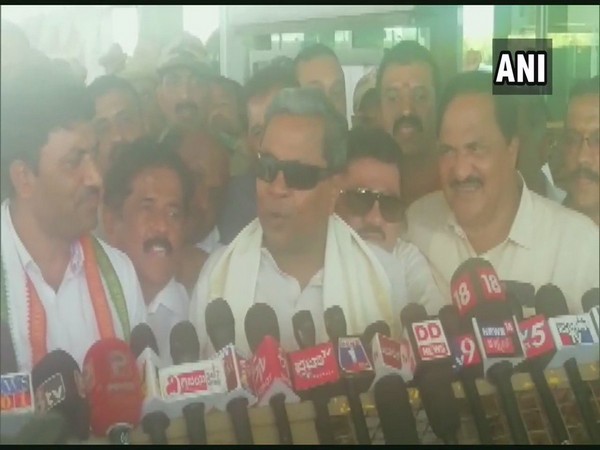 Siddaramaiah talking to media persons in Mysuru on Sunday. Photo/ANI 
