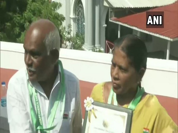The elderly couple who fought off armed robbers in Tirunelveli. Photo/ANI