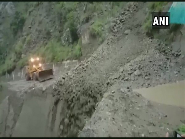 National Highway 5 blocked after landslide and heavy rain in Ribba, Kinnaur