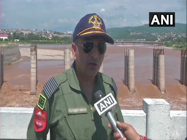 Sandeep Singh, IAF Chief Operations Officer, talking to ANI on Monday in Jammu. Photo/ANI