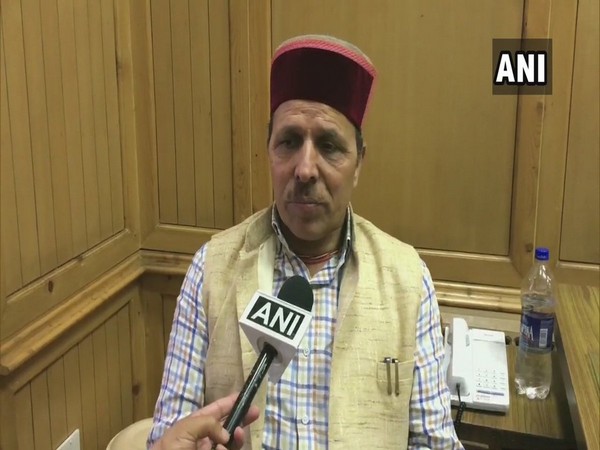 Himachal Pradesh Minister RL Markanda speaking to ANI in Shimla on Wednesday. Photo/ANI