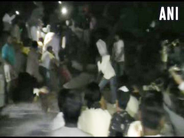 A rescue operation was launched and four people were rescued from the debris.