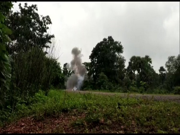 CRPF bomb squad neutralises a 10 kg IED in Sukma on Saturday. Photo/ANI