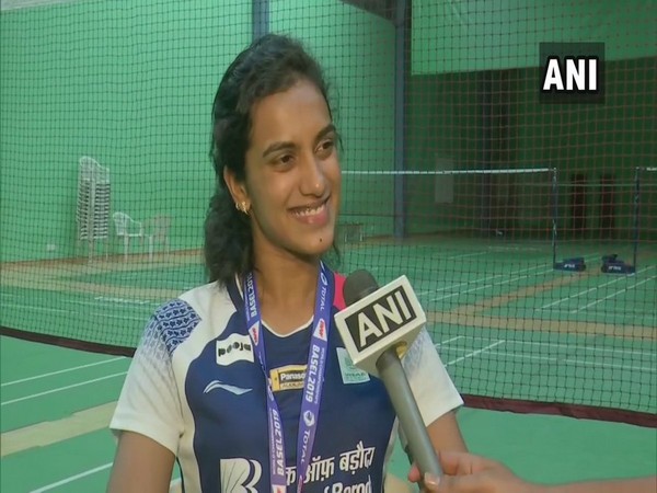 World Badminton champion PV Sindhu in Hyderabad.