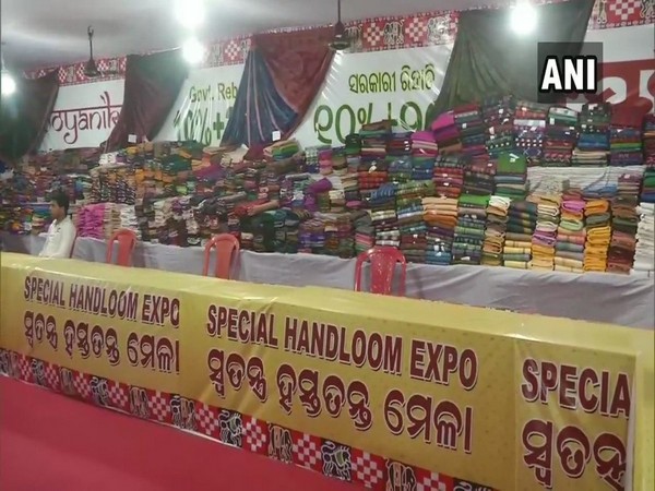 The expo was organised to promote local handloom products in Bhubaneswar on Tuesday. Photo/ANI