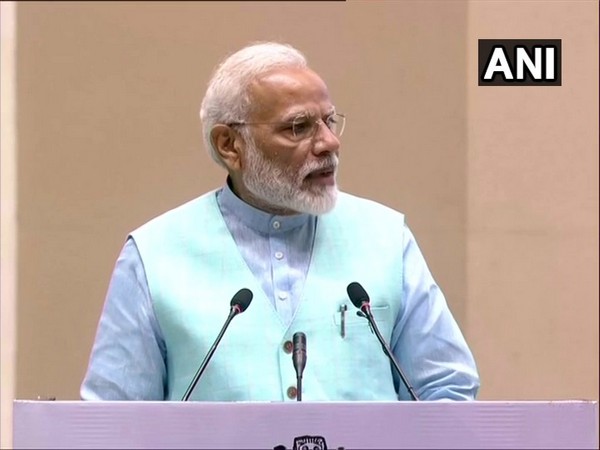 Prime Minister Narendra Modi during his address on Monday. Photo/ANI