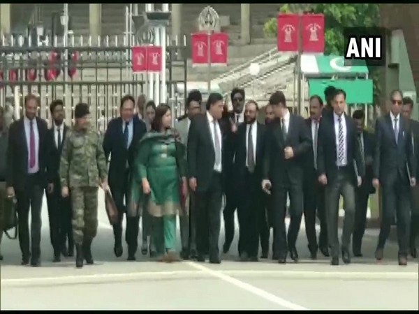Pakistan delegation at Wagah-Attari border