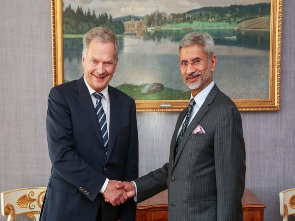 External Affairs Minister S Jaishankar with his Finnish counterpart Pekka Haavisto on Friday (Picture Credits: Jaishankar/Twitter)  