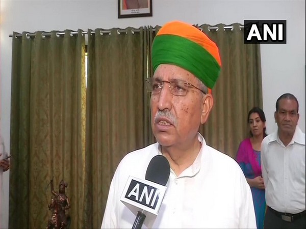 Union Minister Arjun Ram Meghwal talking to ANI on Tuesday. Photo/ANI