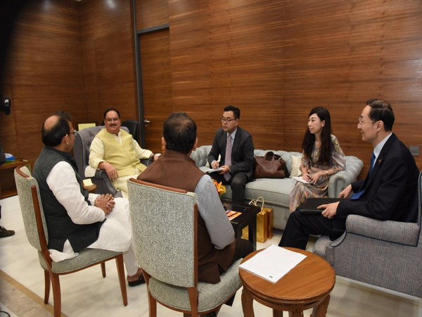 BJP Working president JP Nadda met Chinese ambassador to India, Sun Weidong, here today