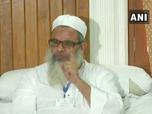 Jamiat Ulema-e-Hind leader Mahmood Madani addressing a press conference in New Delhi on Thursday. Photo/ANI