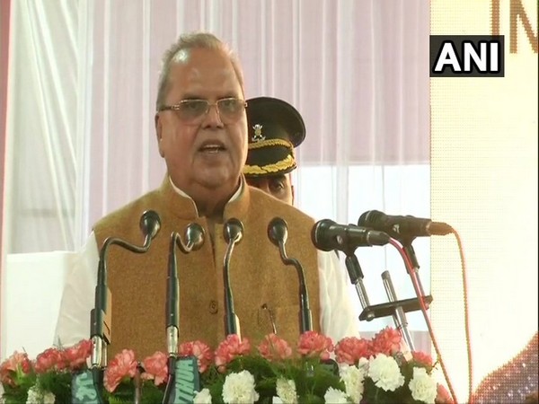 Jammu and Kashmir Governor Satya Pal Malik speaking at the inaugural function of a government hospital in Jammu and Kashmir’s Kathua district. Photo/ANI