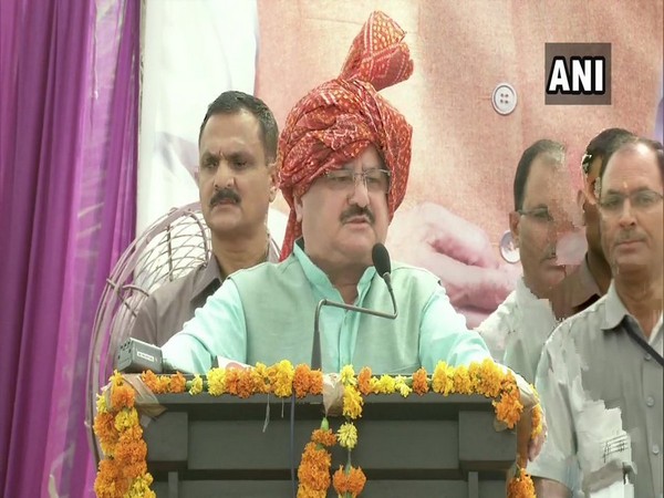 BJP working president JP Nadda speaking at an event in New Delhi on Wednesday. Photo/ANI