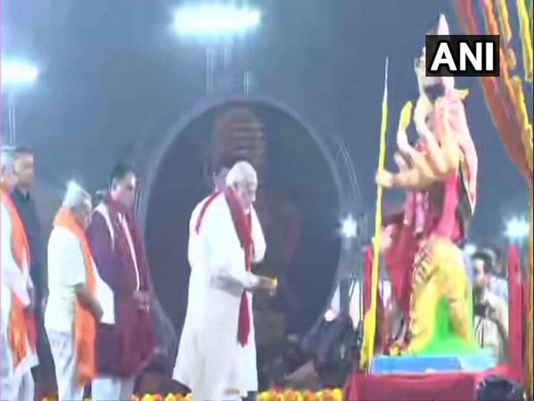 Gujarat: Prime Minister Narendra Modi offered prayers at a Navratri event in Ahmedabad. Photo/ANI