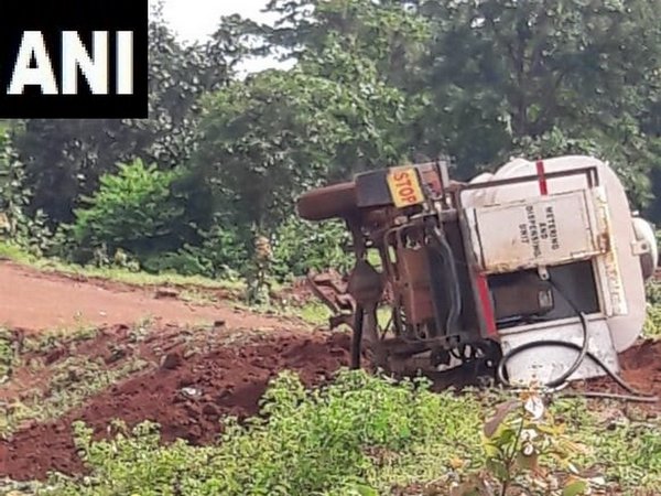 Naxals set off a blast in an oil tanker in Chhattisgarh’s Kanker district on Tuesday. (Photo/ANI)