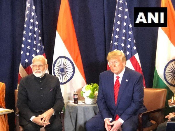 A bottle of diet coke kept between Prime Minister Narendra Modi and US President Donald Trump turned out to be showstopper. Photo/ANI
