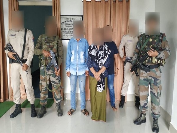 Five cadres of different proscribed groups apprehended in Manipur (Photo tweeted by Eastern Command, Indian Army)