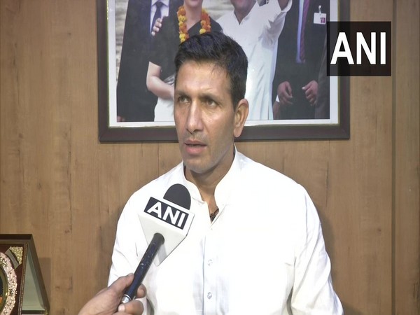 Madhya Pradesh Minister Jitu Patwari speaking to ANI on Thursday. Photo/ANI