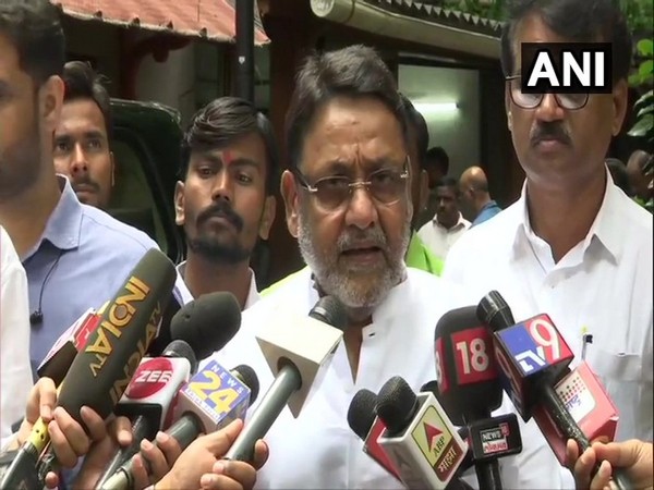 Nationalist Congress Party leader Nawal Malik speaking to media in Mumbai on Friday. Photo/ANI