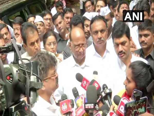 Sharad Pawar called off his visit to ED office after police requested him not to do so on Friday. (Photo/ANI)