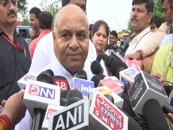 Madhya Pradesh Minister Govind Singh talking to reporters on Friday. Photo/ANI