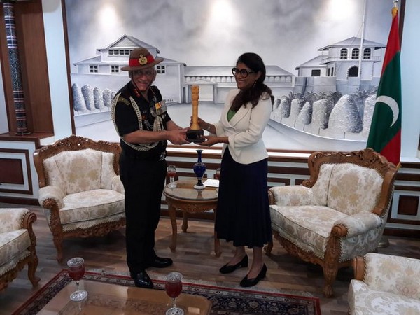 Army Chief General Bipin Rawat called upon the Minister of Defence of Maldives. (Picture tweeted by Indian Army)