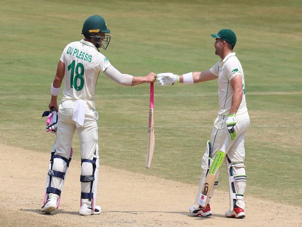 South Africa batsmen Faf du Plessis and Dean Elgar (Photo/ BCCI Twitter)