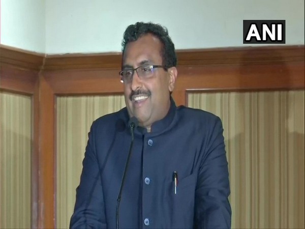BJP National General Secretary Ram Madhav addressing a gathering at the National Unity Campaign on Friday. Photo/ANI