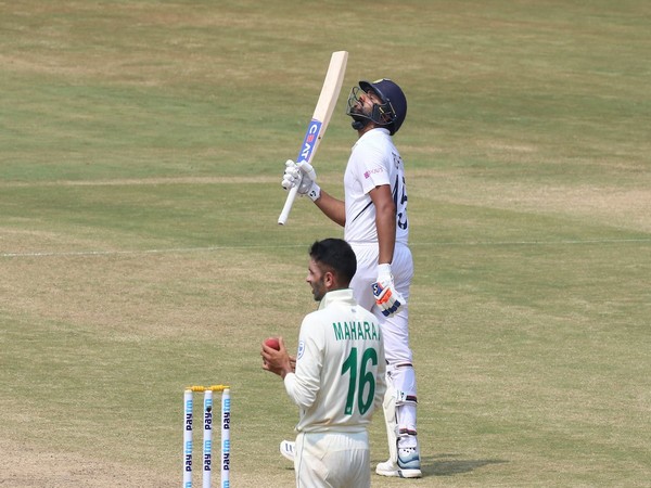 Rohit Sharma after scoring century against South Africa (Photo/ BCCI Twitter)