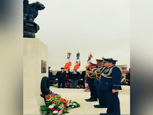 Indian and French soldiers at Villers Guislain Indian War memorial in Paris (Picture Credits: India in France/Twitter)