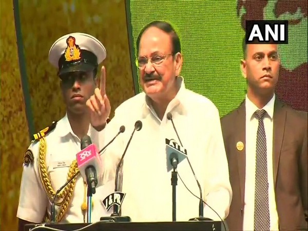Vice President Venkaiah Naidu in Cuttack, Odisha on Sunday. Photo/ANI