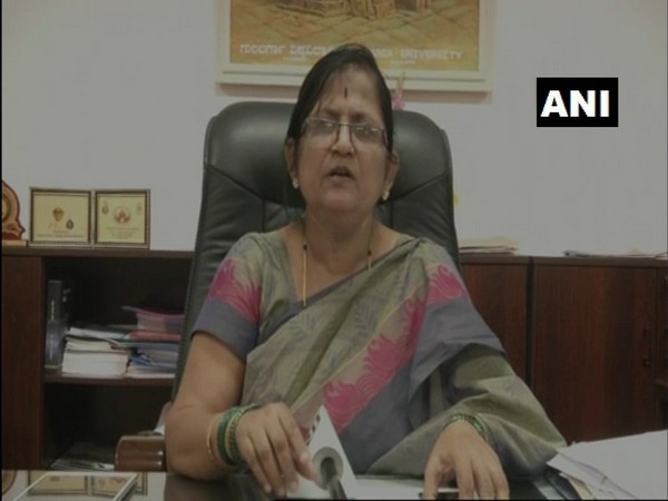 Gulbarga University Vice Chancellor Parimala Ambekar talking to ANI on Wednesday. Photo/ANI