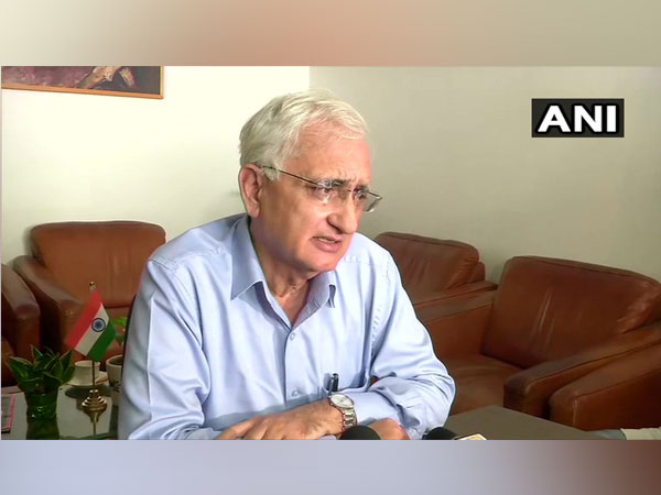 Congress leader Salman Khurshid speaking to reporters on Wednesday. Photo/ANI