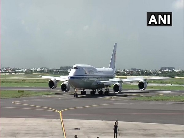 Chinese President Xi Jinping arrivec at Chennai airport on Friday