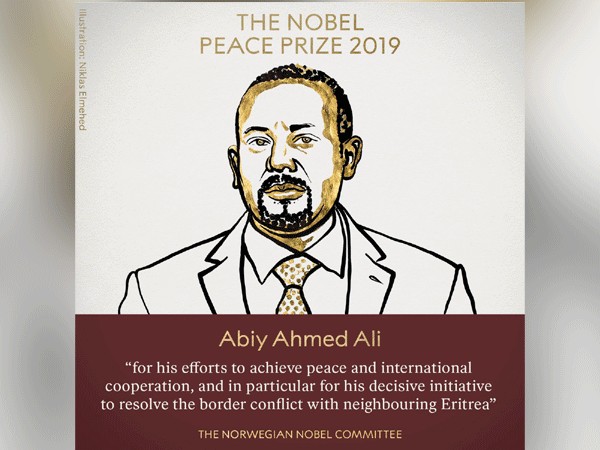 Ethiopian Prime Minister Abiy Ahmed Ali, winner of 2019 Nobel Peace Prize (Photo/The Nobel Prize's Twitter)